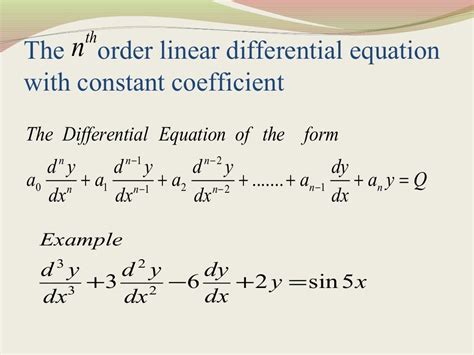 linear differential equation examples pdf