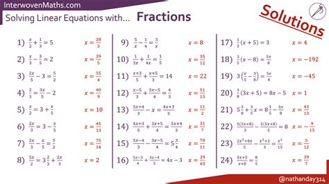 linear equation practice problems with fractions