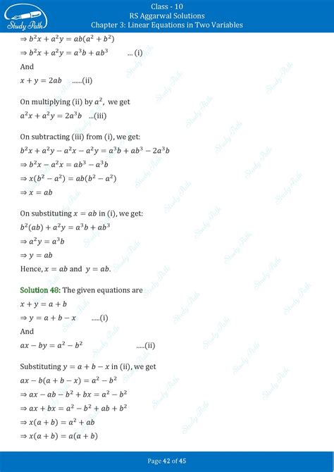 linear equations in two variables class 10 rs aggarwal ex 3b
