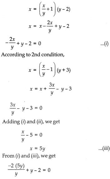 linear equations in two variables class 10 test with solutions mcq