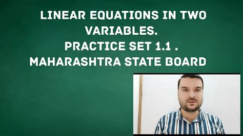 linear equations in two variables class 10th practice set 1.1