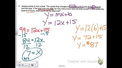 linear equations money word problems with solutions
