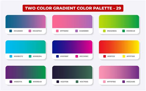 linear gradient color palette code