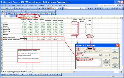 linear programming excel examples