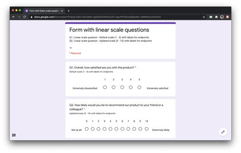 linear scale questions examples