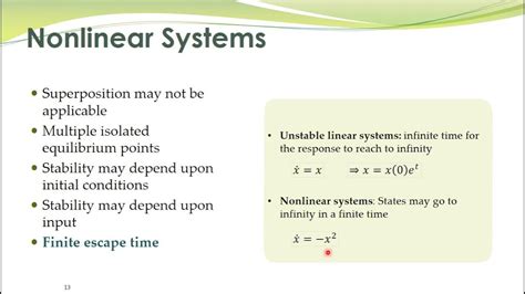 linear vs nonlinear systems