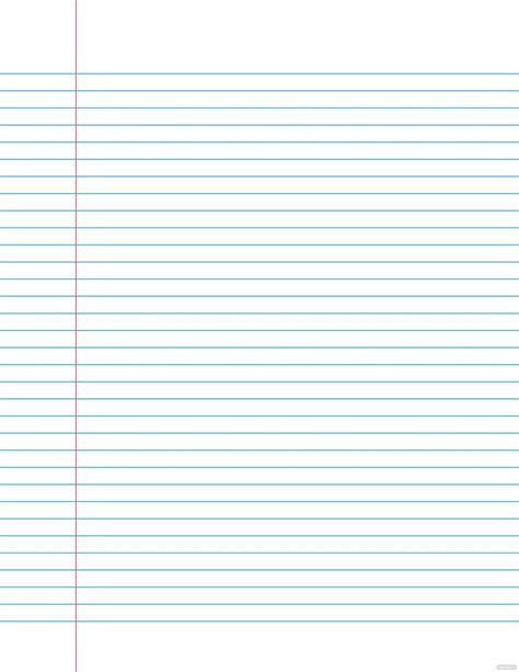 Lined Notebook Paper Template