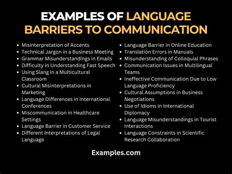 linguistic barriers example situation