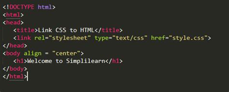 link css file to html code