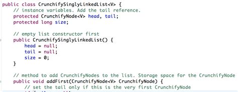 linked list implementation in java source code