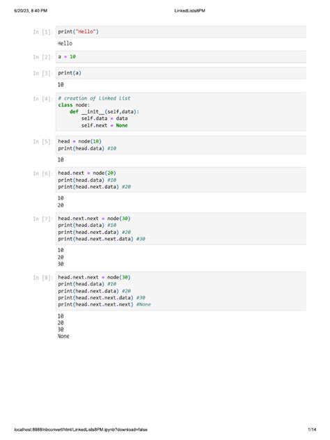 linked list in dsa pdf