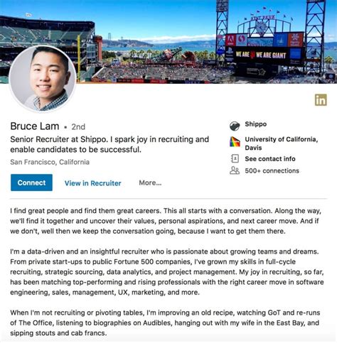 linkedin engineering profile examples