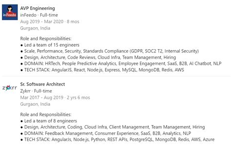 linkedin experience best practices