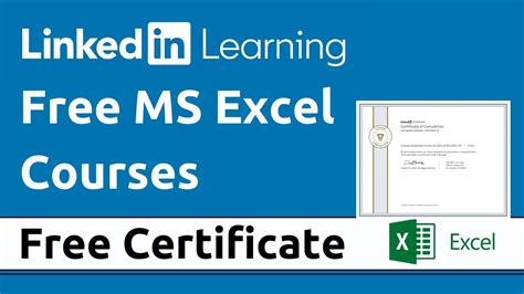 linkedin learning free courses excel