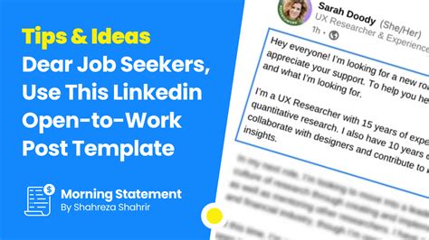 linkedin post examples for job seekers