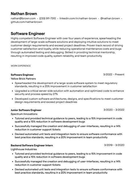 linkedin summary examples for software engineer
