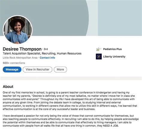 linkedin teacher summary examples