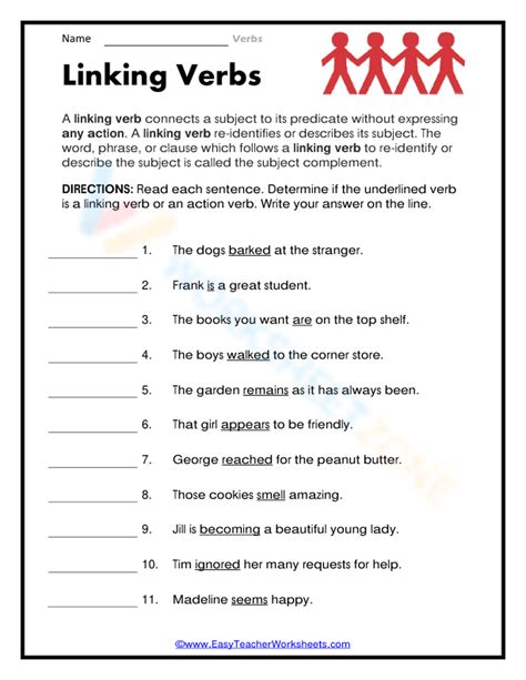 linking verb questions and answers