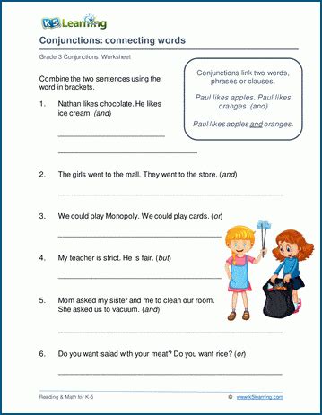 linking words and conjunctions exercises