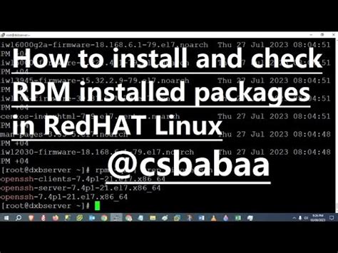 linux check installed packages redhat