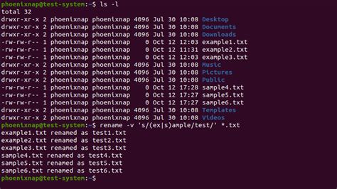 linux command rename all files in directory