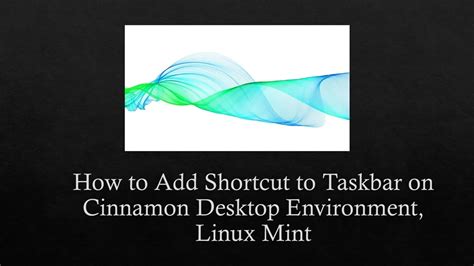 linux mint add appimage to taskbar