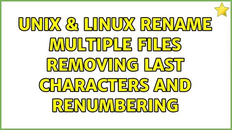 linux rename multiple files remove characters