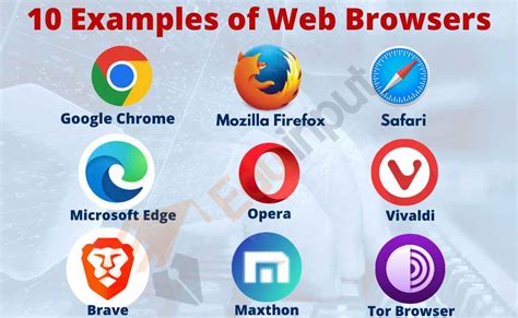list 10 example of internet browser