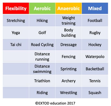 list 3 examples of aerobic activities