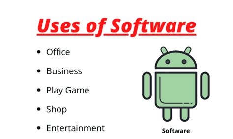 list 5 uses of computer software