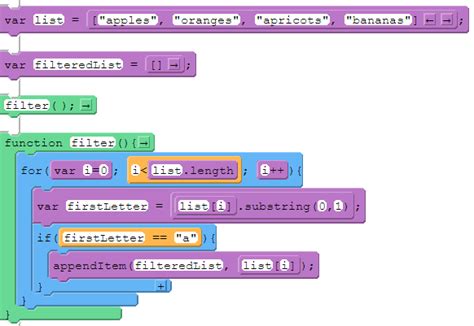 list examples code org