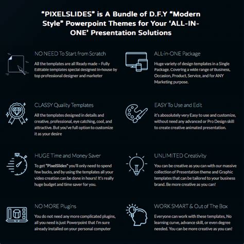 list four features of presentation package