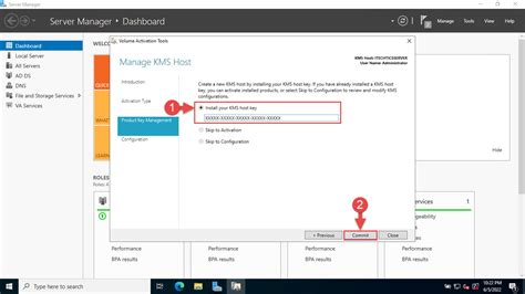 list kms servers in domain
