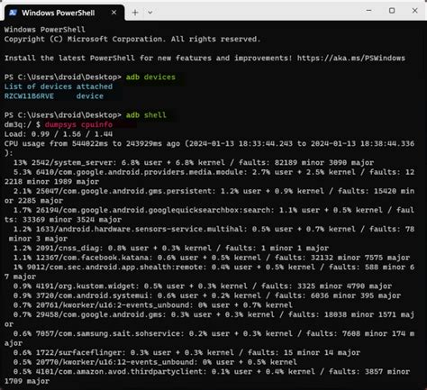 list of all adb shell commands