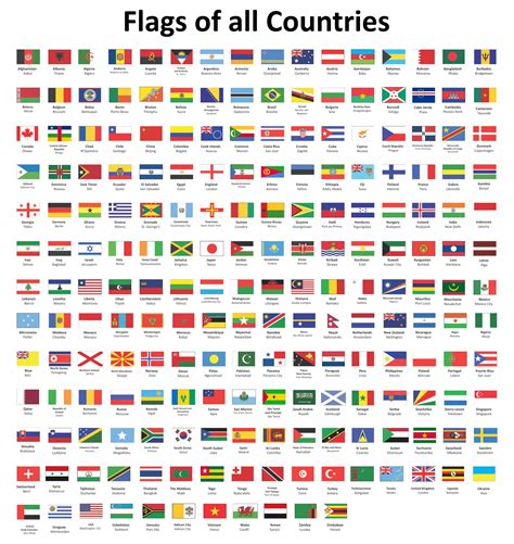 list of all countries in the world with flags pdf