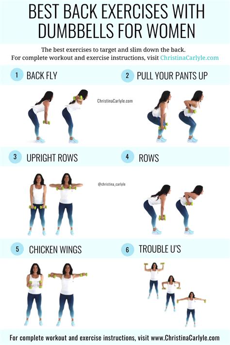 list of back exercises with dumbbells