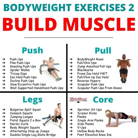 list of common exercises