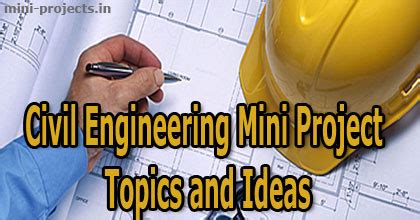 list of mini projects for civil engineering students