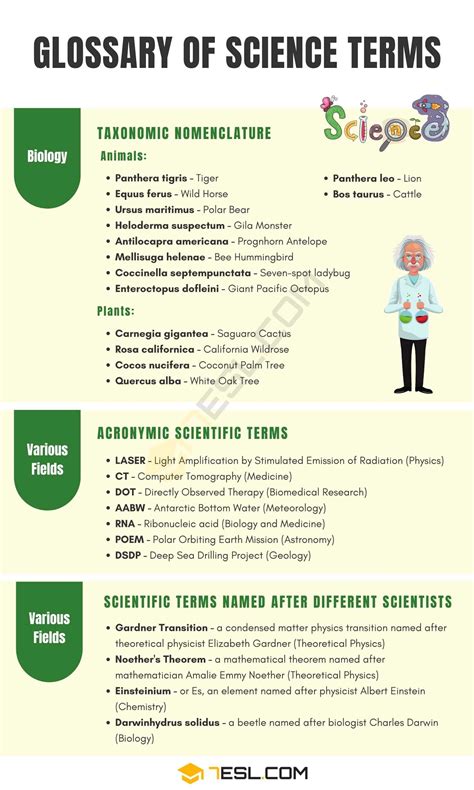 list of science terms and definitions