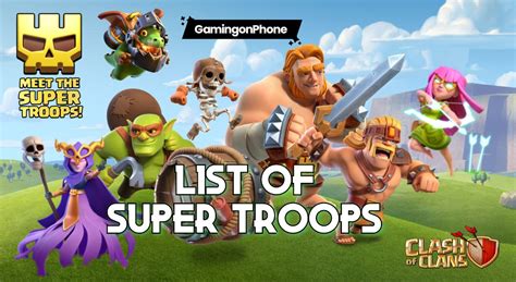 list of super troops in coc