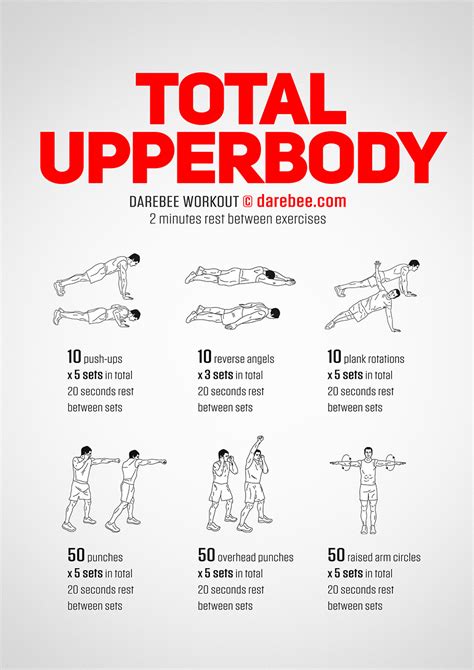 list of upper body weight exercises