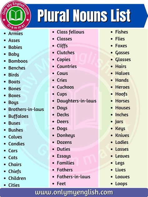list of words without plural form
