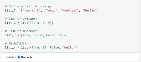 list program in python for practice