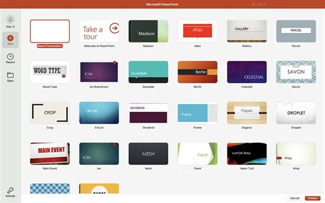 list three examples of presentation software