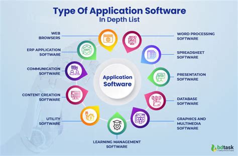 list three types of application software