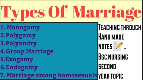 list three types of marriage and explain them