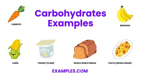 list two examples of carbohydrates