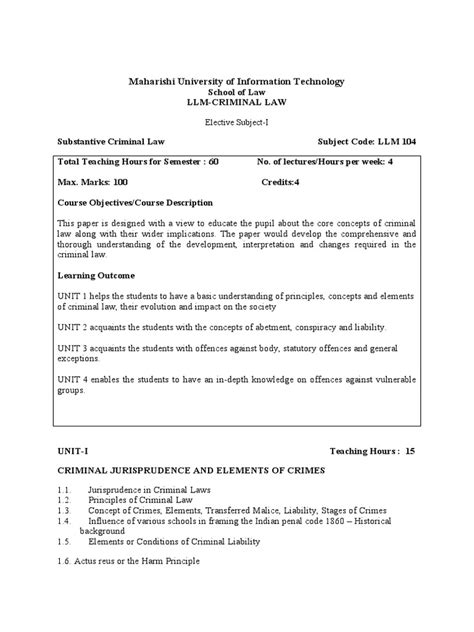 llm criminal law syllabus