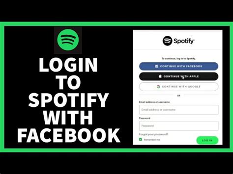 log into spotify through facebook