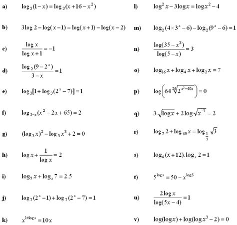 logarithm problems with solutions class 11